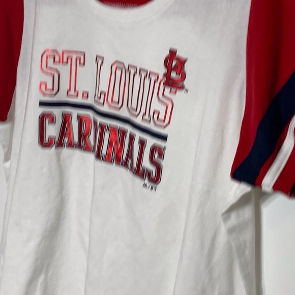 NWT St Louis Cardinals‎ Majestic Jersey Style Red White and Blue T-shirt - Picture 6 of 6